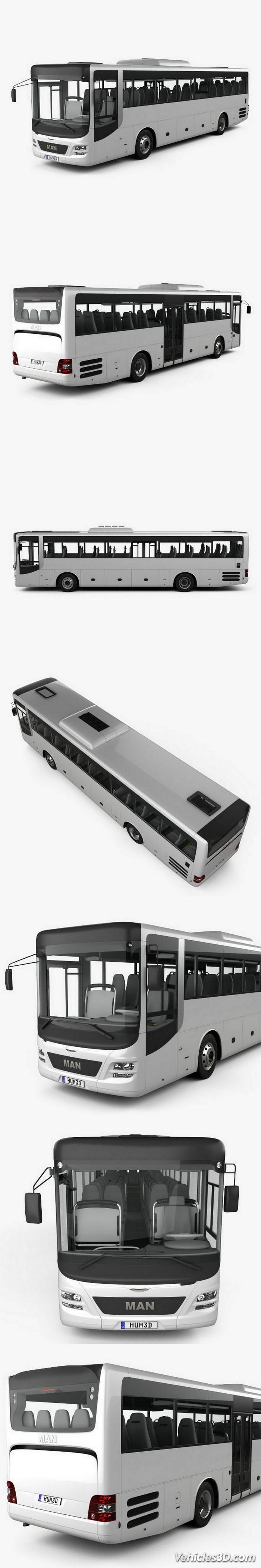 MAN Lions Intercity Bus With HQ Interior 2015 – 3D Model » Vehicles3D.com